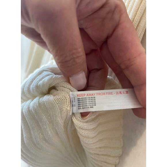 Free People Beach Nola Sweater Romper Gardenia Cream Color Large Womens - Picture 7 of 8